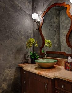 decorated wooden bathroom 